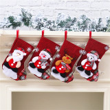 Christmas Snowflakes Tree Santa Deer Bear Snowman Socks Gifts Bags Decoration