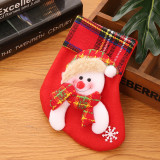 Christmas Red Plaids Santa Deer Bear Snowman Socks Gifts Bags