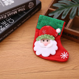 Christmas Green Sequins Santa Deer Bear Snowman Socks Gifts Bags