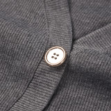 Women Knit Long Sleeve Button V Neck Long Dress With Belt