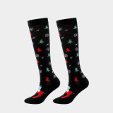 Adults Christmas Socks Snowman Green Stripes Festive Compression Socks Christmas Gifts