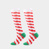 Adults Christmas Socks Santa Red Stripes Festive Compression Socks Christmas Gifts
