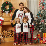 Christmas Family Matching Sleepwear Pajamas Christmas Papa Mama Deer Pajamas With Dog Cloth