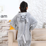 Kids Grey Totoro Onesie Kigurumi Pajamas Kids Animal Costumes for Unisex Children
