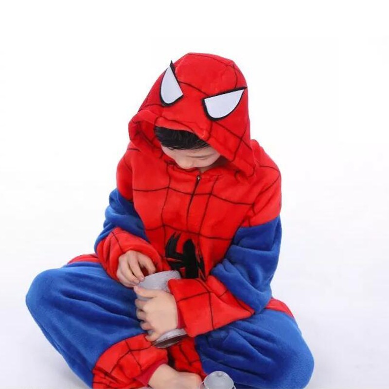 Kids Spider Man Onesie Kigurumi Pajamas Kids Animal Costumes for Unisex Children
