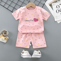 Toddler Kids Girl Print Fruits Summer Short Pajamas Sleepwear Set Cotton Pjs