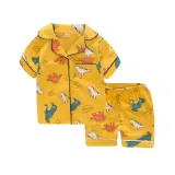 Toddler Kids Boy Dinosaur Family Short Pajamas Sleepwear Set Cotton Pjs