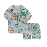 Toddler Kids Boy Vehicle Short Pajamas Sleepwear Set Cotton Pjs