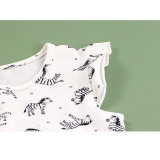 Kid Girls Print Mermaid Cute Cat Zebra Ruffles Sleeves Sleepwear Dresses
