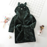 Kids Rabbit Soft Bathrobe Sleepwear Fannel Comfortable Loungewear