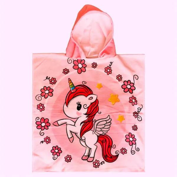 Kid Wreath Unicorn Hooded Bathrobe Towel Bathrobe Cloak