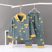 Toddler Kid Boys Print Tiger Pajamas Sleepwear Set Long Sleeves Cotton Pjs