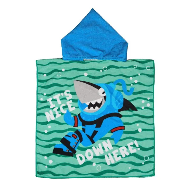 Kid Shark Hooded Bathrobe Towel Bathrobe Cloak