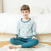 Toddler Kid Boys Print Starfish Pajamas Sleepwear Set Long Sleeves Cotton Pjs