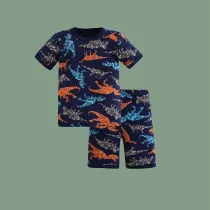 Toddler Kids Boy Mechanical Dinosaur Short Pajamas Sleepwear Set Cotton Pjs