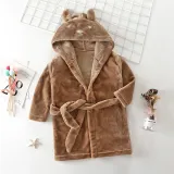 Kids Rabbit Soft Bathrobe Sleepwear Fannel Comfortable Loungewear