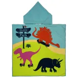 Kid Dinosaur World Hooded Bathrobe Towel Bathrobe Cloak