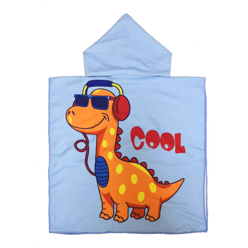 Kid Dinosaur World Hooded Bathrobe Towel Bathrobe Cloak