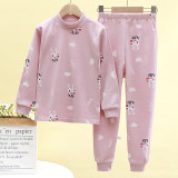 Toddler Girl Print Rabbits Pajamas Sleepwear Long Sleeve Tee & Leggings 2 Pieces Sets