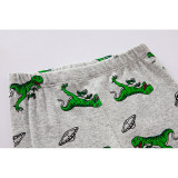 Toddler Kid Boys Print UFO Dinosaur Pajamas Sleepwear Set Long Sleeves Cotton Pjs