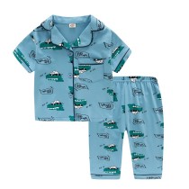 Toddler Kids Boy Hat Crocodile Short Sleeves And Long Pants Sleepwear Set Cotton Pjs