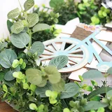 Easter Artificial Green Leaf Wreath Wall Window Faux Porch Farmhouse Patio Garden Décor