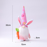 Easter Long Hat Gnome Bunny Faceless Plush Doll Ornaments With Carrot