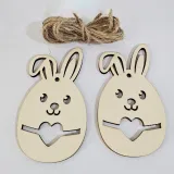 10PCS Diy Paint Drawing Easter Bunny Chicken Wooden Craft Hanging Ornaments