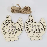10PCS Diy Paint Drawing Easter Bunny Chicken Wooden Craft Hanging Ornaments