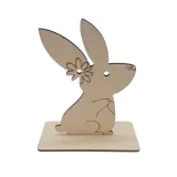 Diy Paint Drawing 10PCS Easter Bunny Decorations Wooden Craft Ornaments for Home Party Office