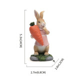 Easter Decors Polyresin Bunny Decorations Spring Figurines Table Accessories for Party Home Holiday