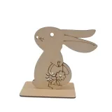 Diy Paint Drawing 10PCS Easter Bunny Decorations Wooden Craft Ornaments for Home Party Office