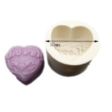 4PCS 3D Heart Rose Bowknot Silicone Non-Stick Molds DIY Baking Moulds