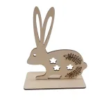 Diy Paint Drawing 10PCS Easter Bunny Decorations Wooden Craft Ornaments for Home Party Office