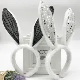 Sequins Easter Headband Rabbit Ears Radish Headbands Plush Hairband