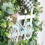 Easter Artificial Green Leaf Wreath Wall Window Faux Porch Farmhouse Patio Garden Décor