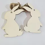10PCS Diy Paint Drawing Easter Bunny Chicken Wooden Craft Hanging Ornaments