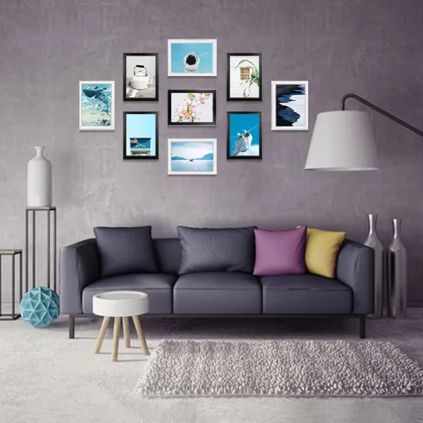 9 Pieces Combination Pictures Photo Frame Wall Decoration