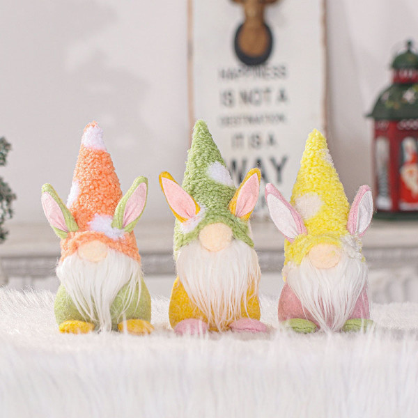 Easter Gnomes Bunny Ears Faceless Plush Doll Holiday Decorations