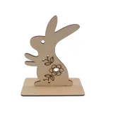 Diy Paint Drawing 10PCS Easter Bunny Decorations Wooden Craft Ornaments for Home Party Office
