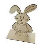 Diy Paint Drawing 10PCS Easter Bunny Decorations Wooden Craft Ornaments for Home Party Office