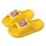 Toddlers Kids Pure Color Bear Flat Beach Summer Slippers