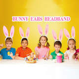 6PCS Easter Bunny Ears Headbands Plush Hairband