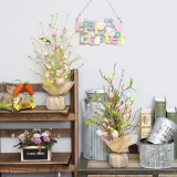Easter LED Lighted Easter Egg Tree Home Ornaments Desktop Decoration
