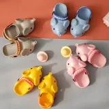 Toddlers Kids 3D Cartoon Elephant Flat Beach Summer Slippers