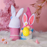 Easter Gnome Bunny Faceless Plush Doll Ornaments With Egg