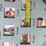 Love Heart My First Year Newbone Baby 12 Cells Growth Photo Frame Light Wall Frame