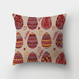 Easter Theme Pillow Covers Colorful Easter Eggs Slogan Pillow Cushion Cover