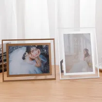 Display Crystal Glass Photo Frame Tabletop Picture