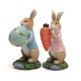 Easter Decors Polyresin Bunny Decorations Spring Figurines Table Accessories for Party Home Holiday
